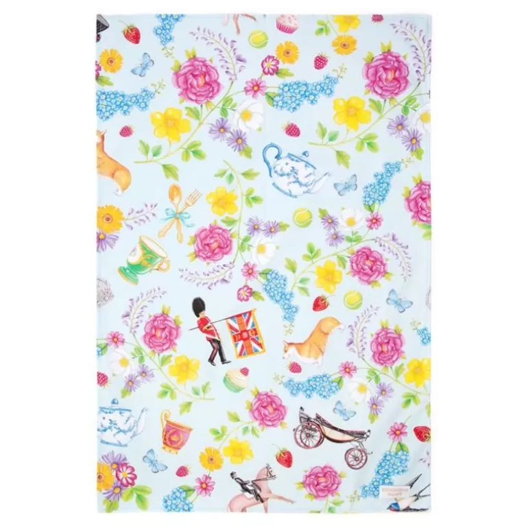 Royal Collection Shop Home Linens*The Summertime Blue Tea Towel