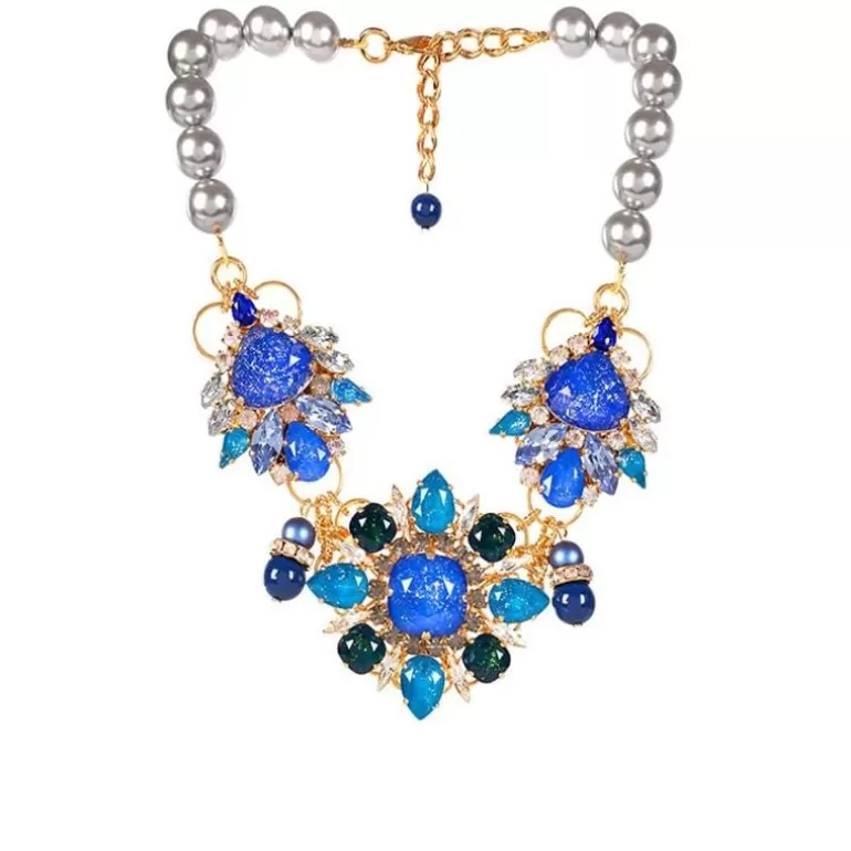 Royal Collection Shop Vicki Sarge*Vicki Sarge Blue And Grey Pearl Necklace