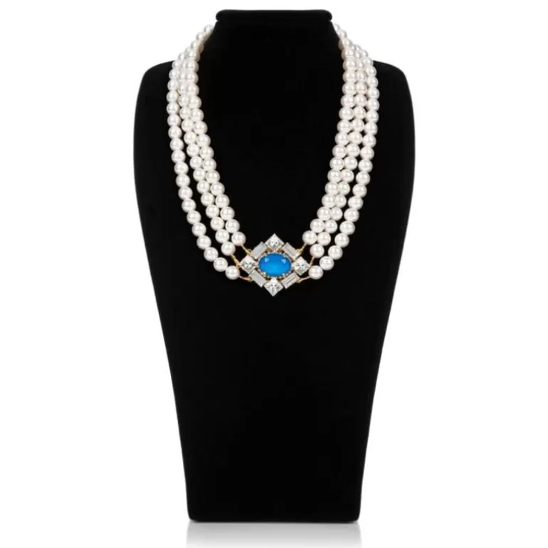 Royal Collection Shop Necklaces*Vicki Sarge Triple Strand Pearl Necklace