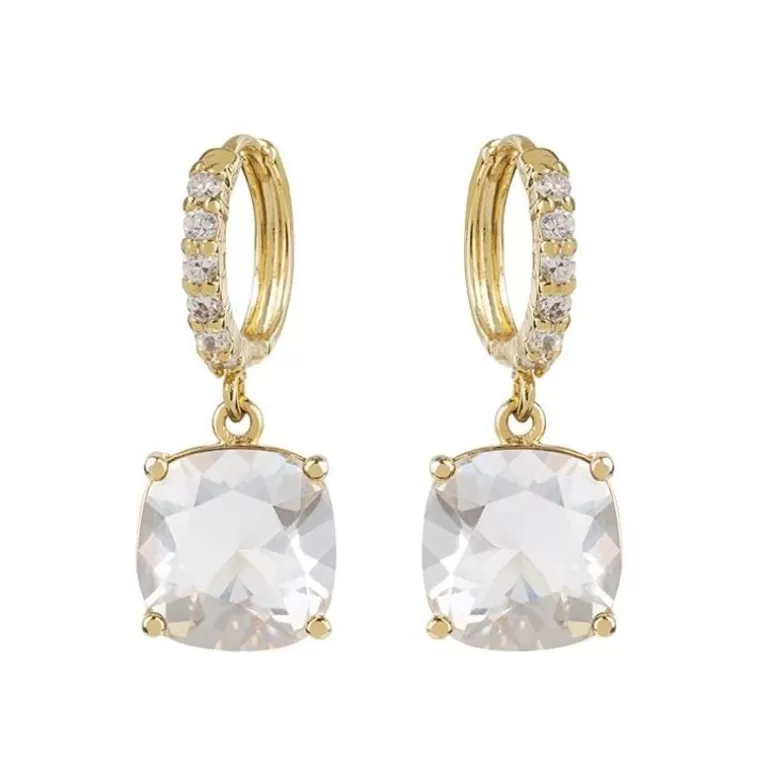 Royal Collection Shop Earrings*White Square Crystal Earrings