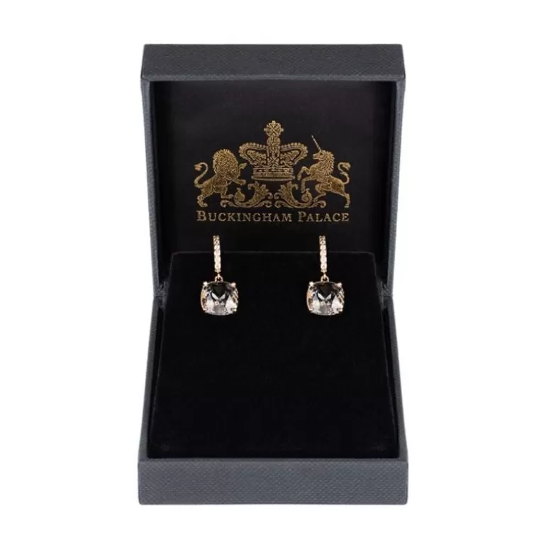 Royal Collection Shop Earrings*White Square Crystal Earrings