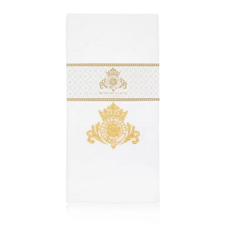 Royal Collection Shop Home Linens*Windsor Castle Waffle Tea Towel Set Of 2